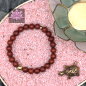 Preview: Roter Jaspis Mala Armband mit vergoldeter Silberperle